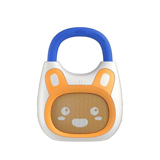 alilo Pocket Bunny Portable Kids Music Player, Musical Toys for Toddlers 1-3-5, Preloaded 120+ Stories/Music/Lullabies/White Noise,High Fidelity Sound Travel Bluetooth Speaker (with Strap and Ring)