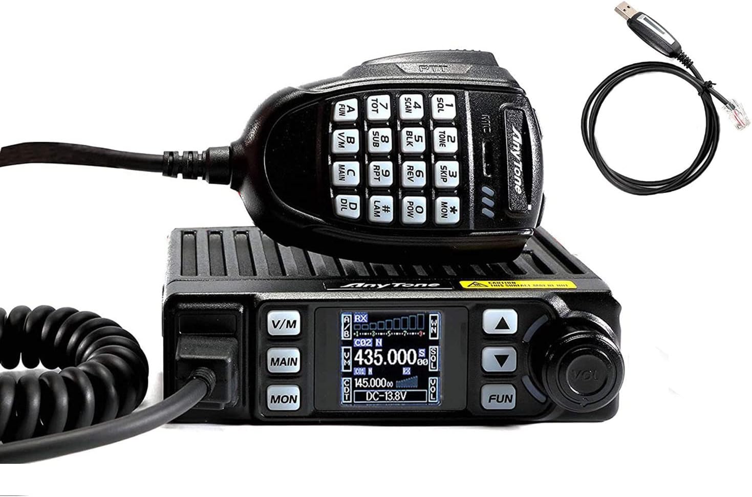 AnyTone AT-779UV Mini Size Dual Band Transceiver Mobile Radio VHF/UHF 2 Way Radio Car Tranceiver