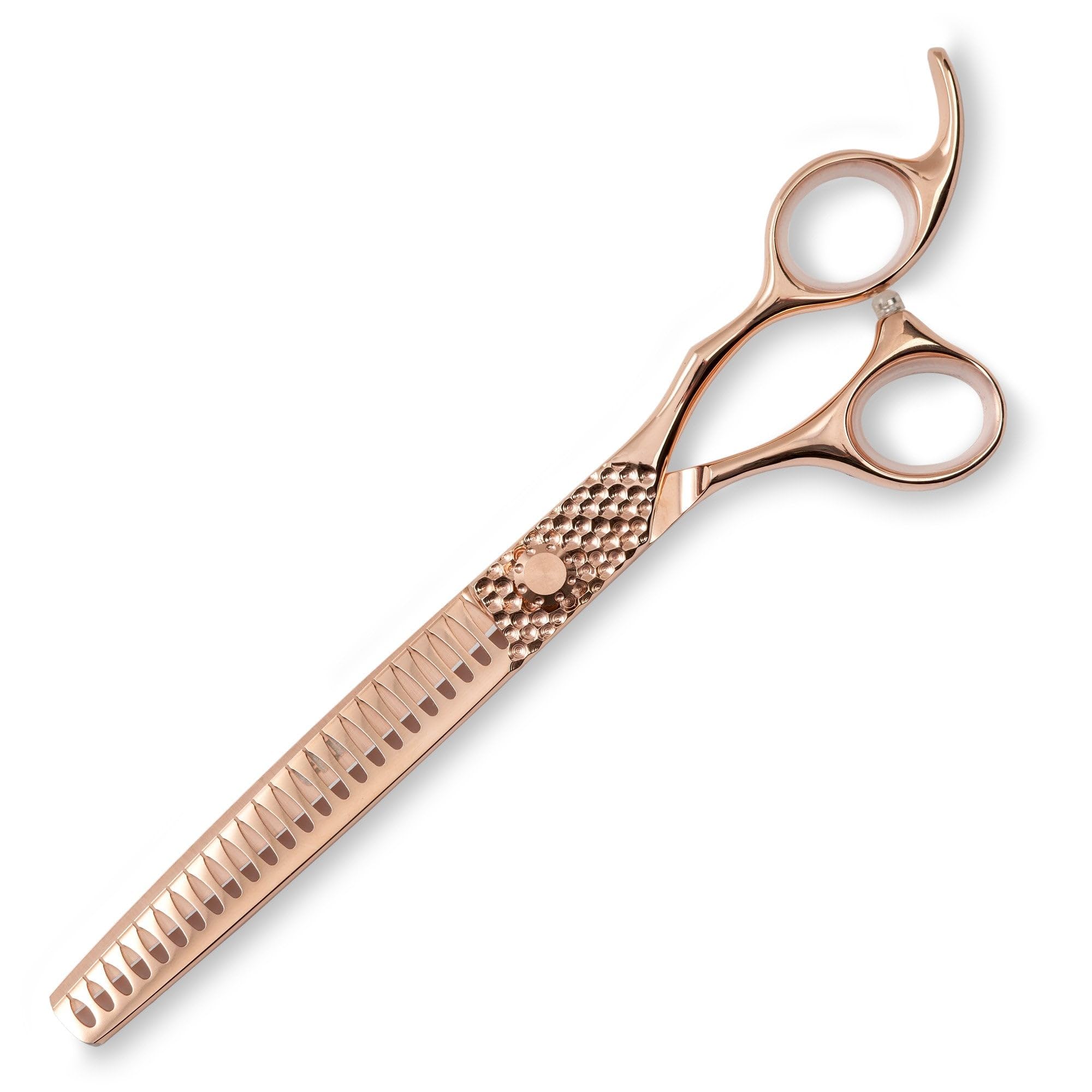 Groomers Aurelia Premium 440C Japanese 22T Chunker Professional Dog Grooming Scissors - 7.5" Dog Scissors - Extra Sharp - Rose Gold Titanium