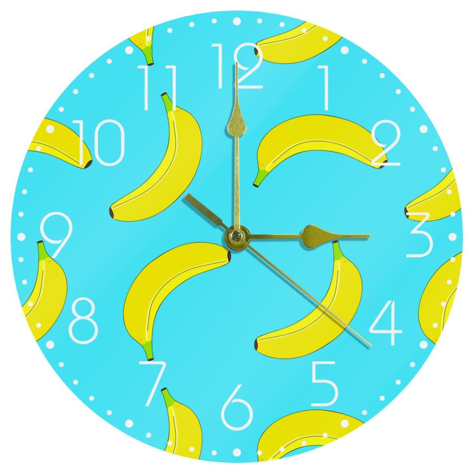 Horloge murale silencieuse en acrylique bleu pour un sommeil serein