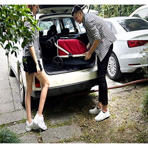 JHYFT Einkaufstrolley Einkaufstrolleys Faltbarer vierrädriger Lebensmitteleinkaufstrolley Faltbarer Einkaufswagen… – Bild 6