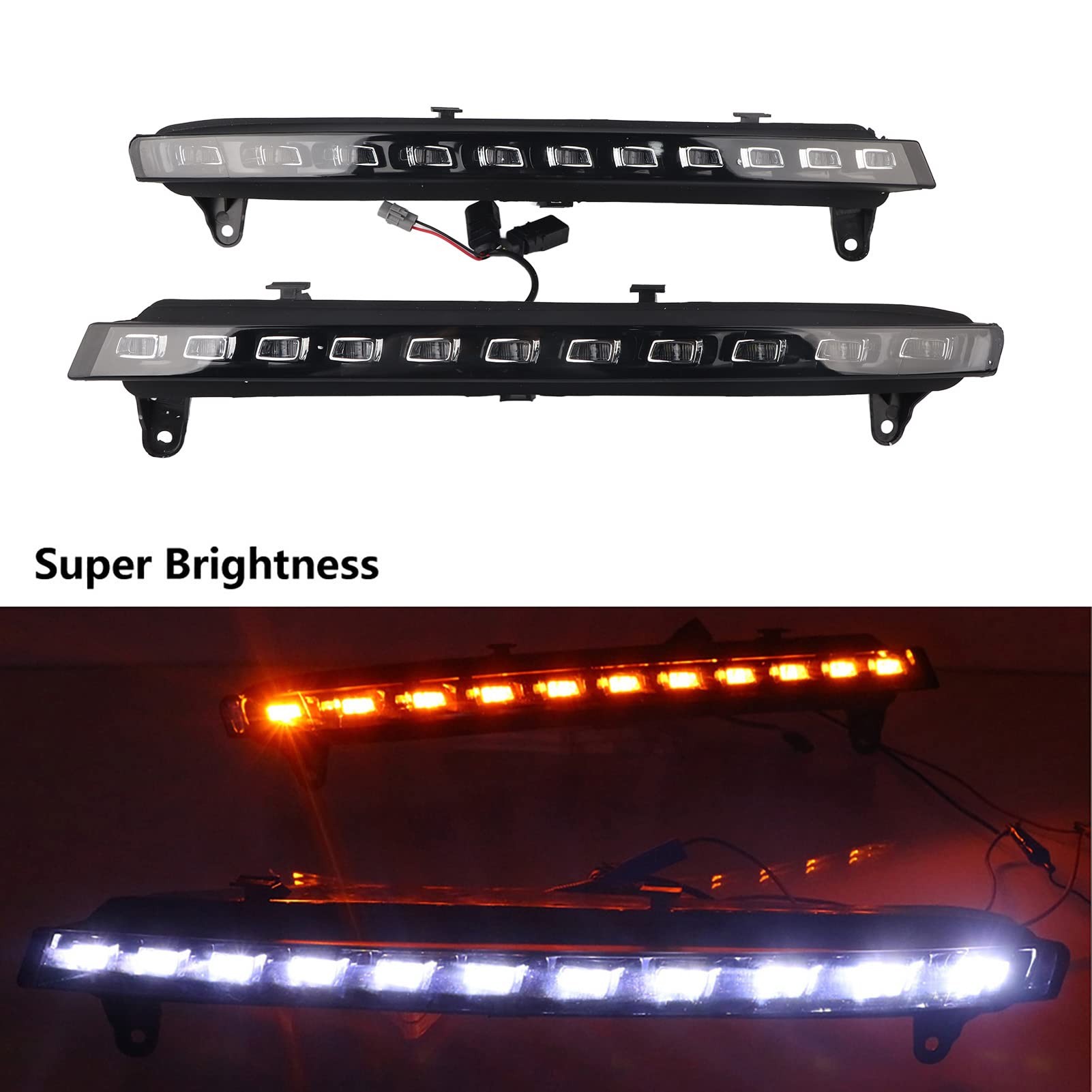 1 Paar Auto Tagfahrlicht Blinker 2 Farbe Drl Nebel Lampe Für Q7 2006 2007 2008 2009
