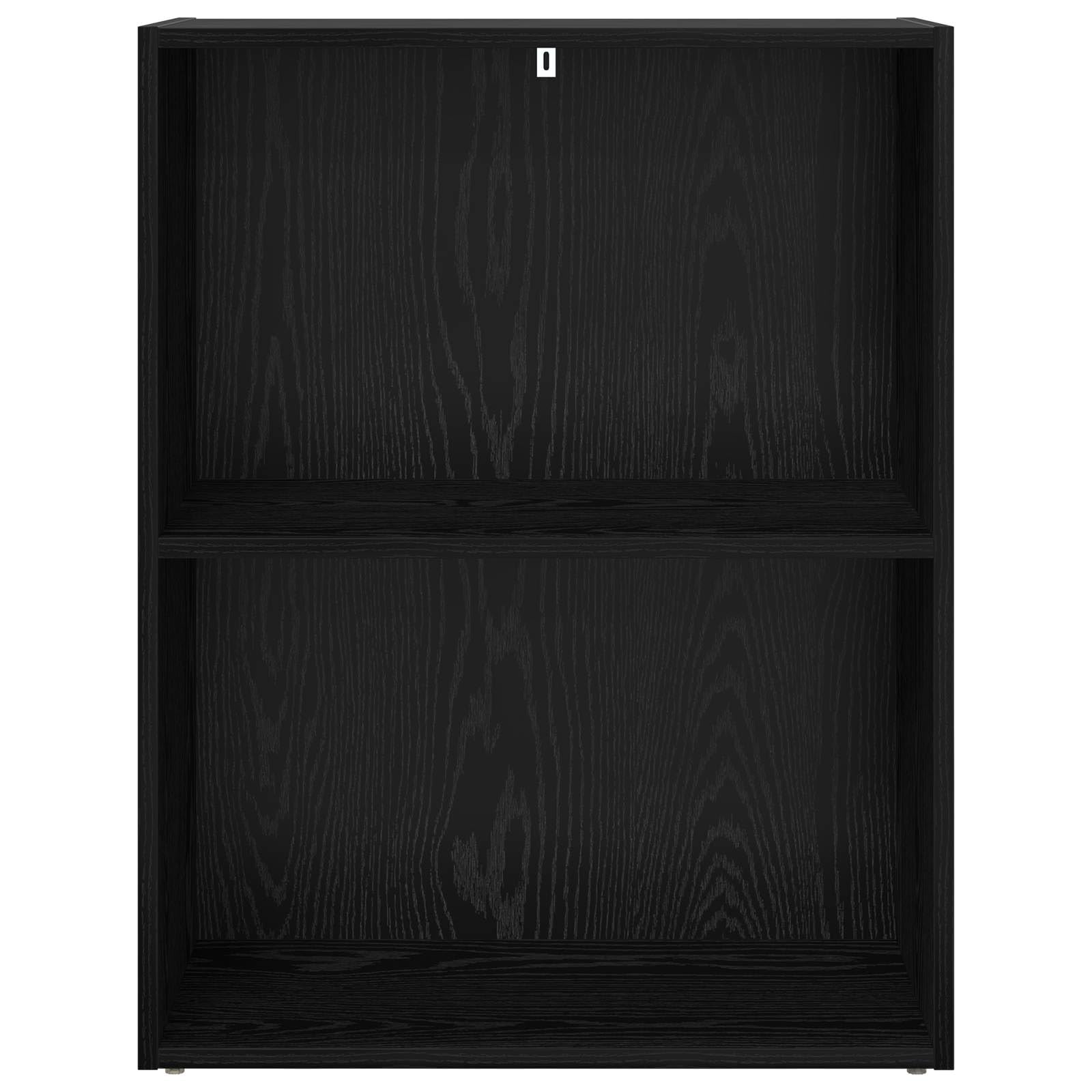Libreria 60 x 30 x 76,5 cm, in legno nero, effetto rovere, organizer per soggiorno, ufficio e cameretta dei bambini, versatile, con ripiani regolabili