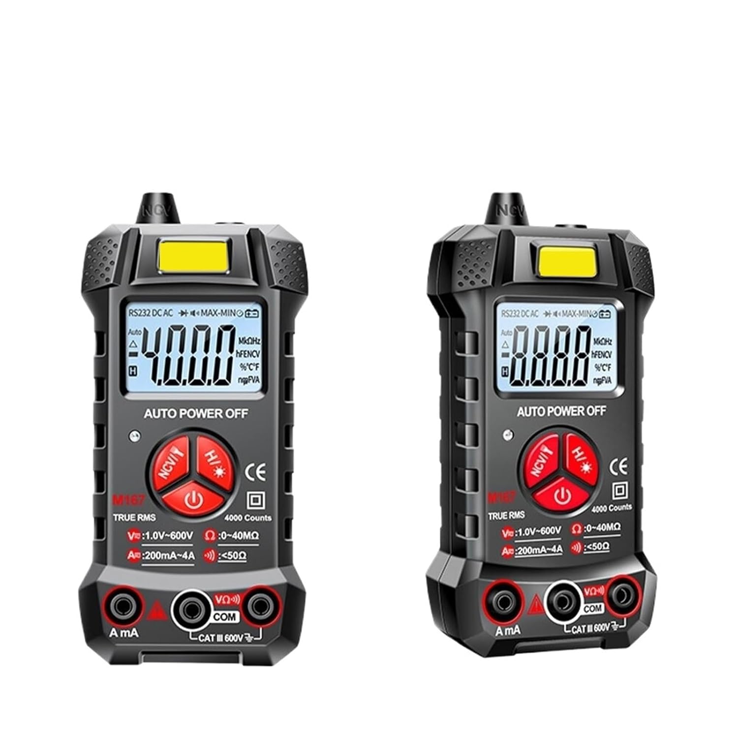 M167 Digital Mini Multimeter 4000 Counts AC/DC Electrical Instruments Tester Auto Range Meter Multimetro Tool