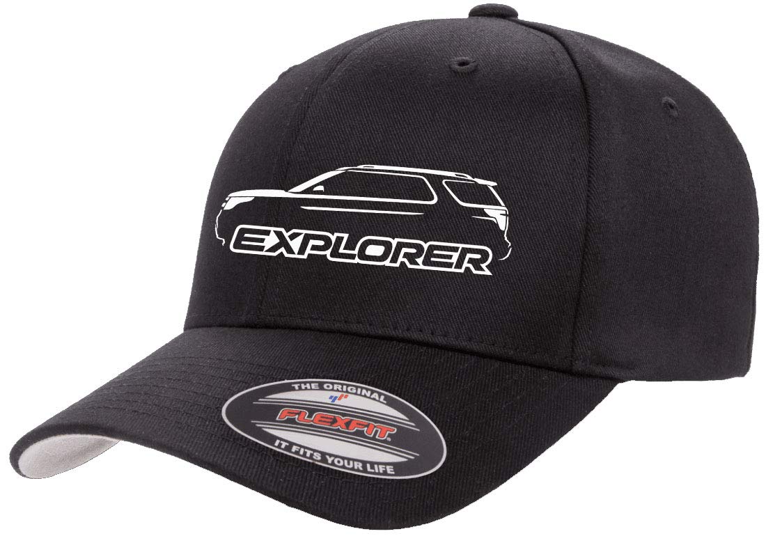 Maddmax Car Art2011-18 Ford Explorer Outline Design Flexfit 6277 Athletic Baseball Fitted Hat Cap