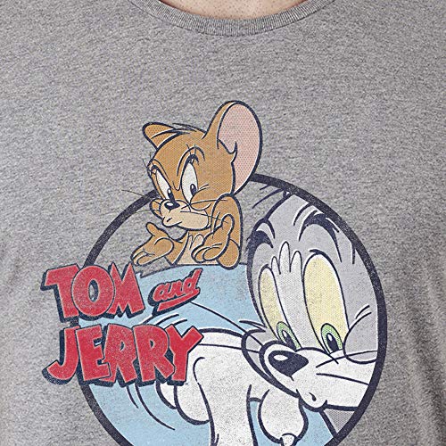 Image of Free Authority Tom & Jerry Printed Regular Fit White Cotton Men's T-Shirt