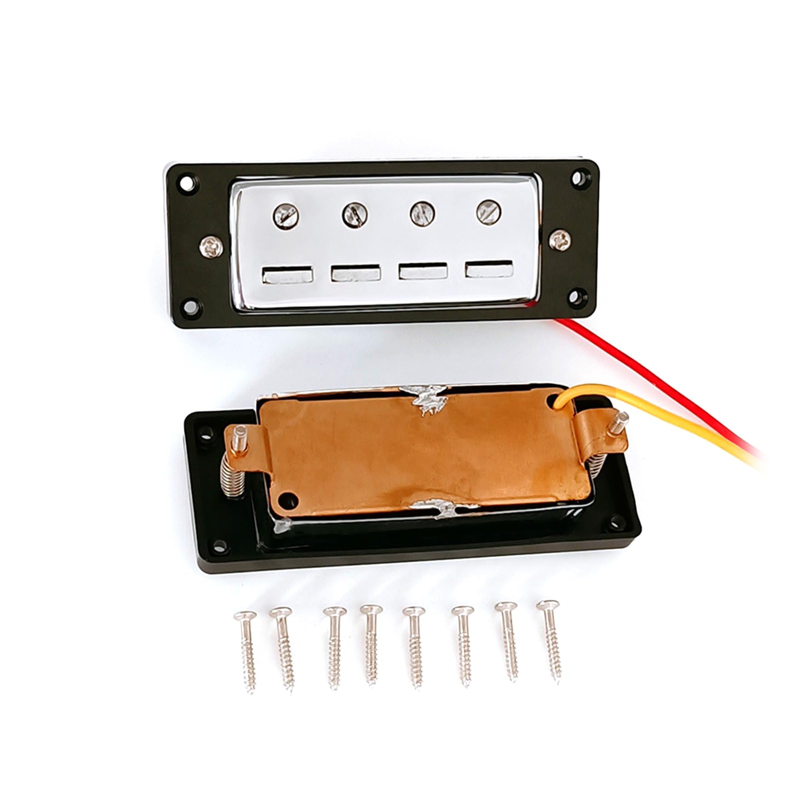 2 pickup per basso, doppia bobina a 4 corde, ponte per basso elettrico e basso, con kit di viti di ricambio