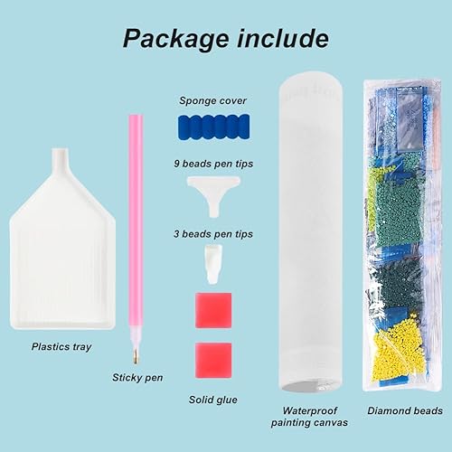 Miniatura 7 de WSLWXSHM Kits de pintura de diamantes para adultos, kits de arte de diamantes redondos de rana, pintura 5D con diamantes, manualidades para