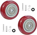 2-Pack Heavy Duty PU Caster Wheels with Bearings – Replacement Plate Mount Wheels for Hand Trucks, Platform Carts, Shelves & Industrial Utility Dollies (4inch)
