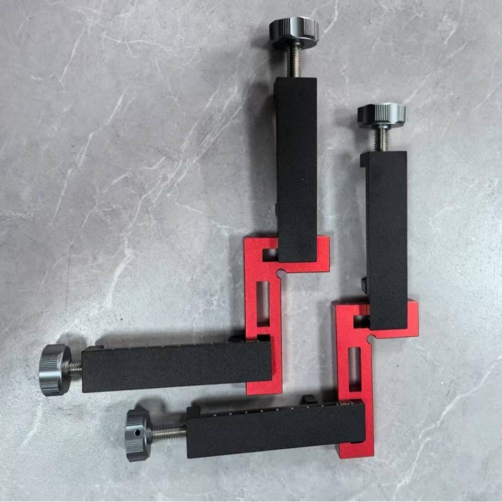 Kit cuadrado de sujeción de aluminio, abrazaderas de esquina de ángulo recto de 90 grados, herramienta de posicionamiento de precisión para carpintería (12 piezas)