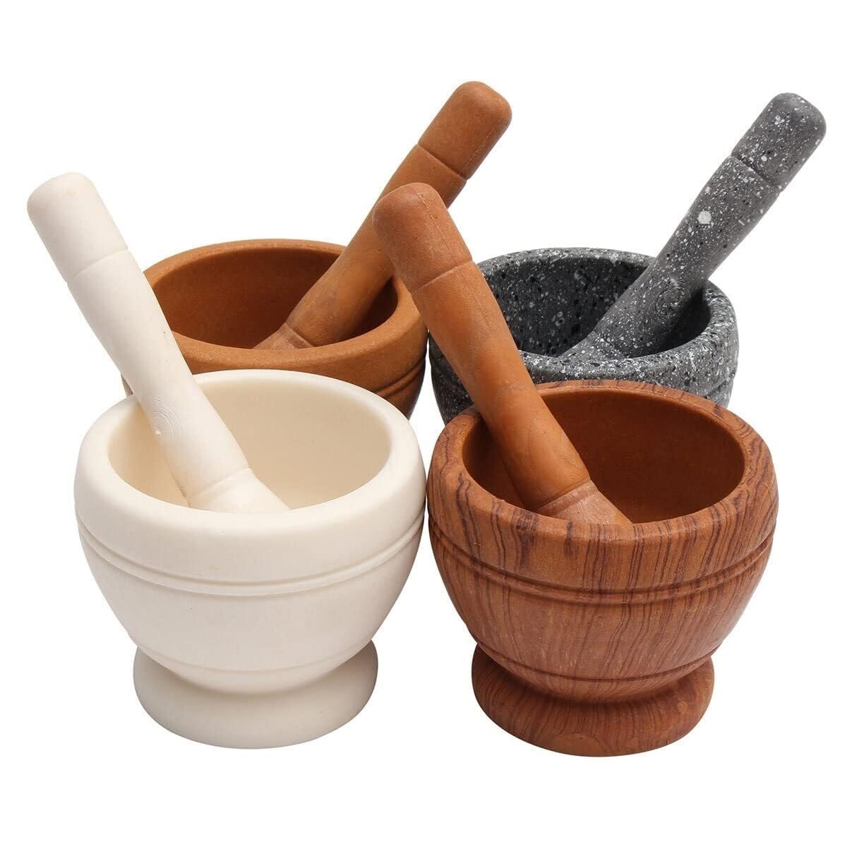 Pestello Impostare Come Spezia Set di Pestelli for Uso Domestico, Aglio, Erbe, Spezie, Miscelazione, Utensile da Cucina for Triturare Utensile Professionale