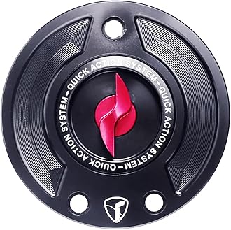 VITINO Gas Cap Quick Action Fuel Tank Cap Lightning Key CNC Motorcycle Accessories Fit For BMW F800GS RNINET S1000RR M1000R (Red)