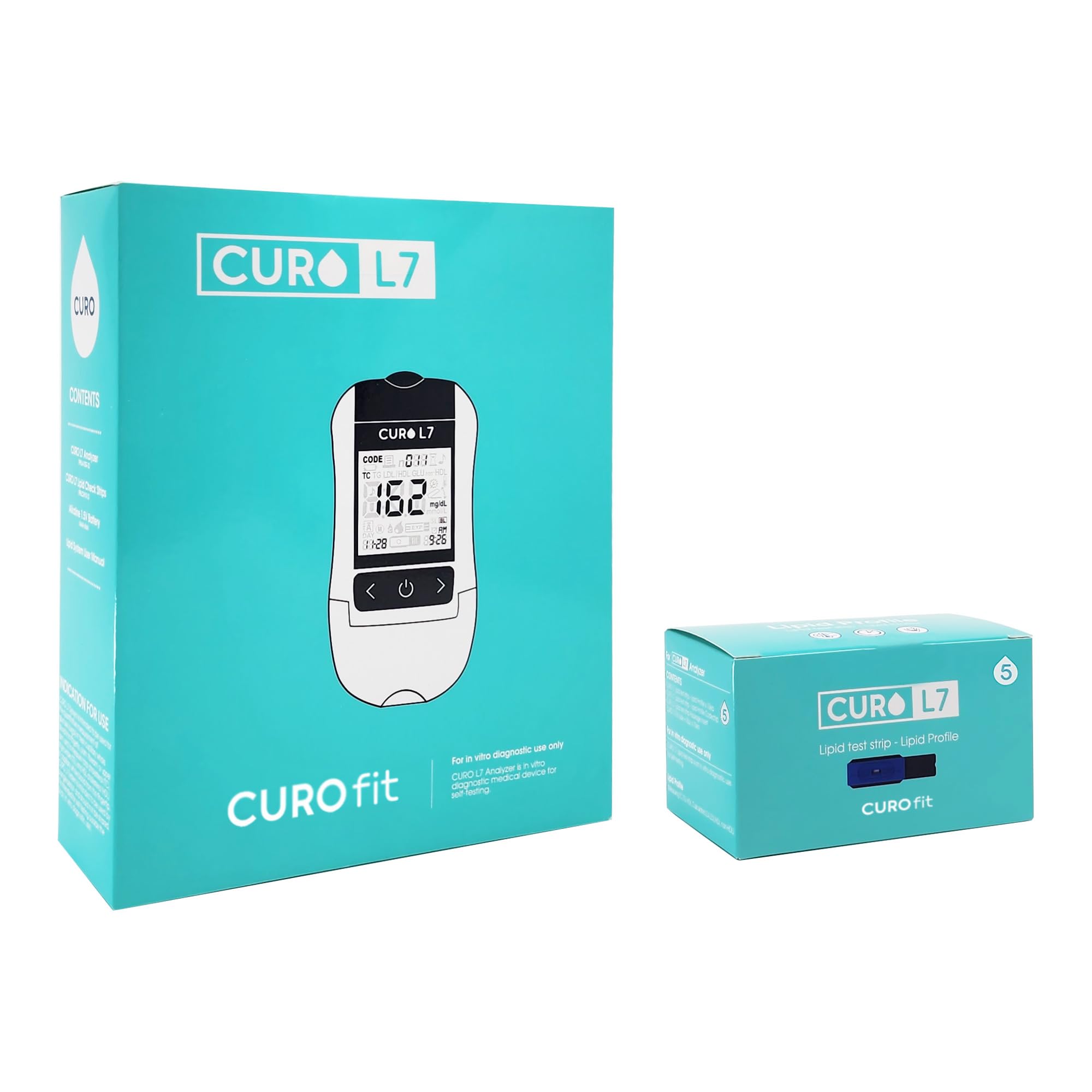 Portable Cholesterol Testing Kit –Easy at-Home Use-Instant 6-in-1 Lipid Panel Results in Minutes- Total, HDL, LDL, Triglycerides