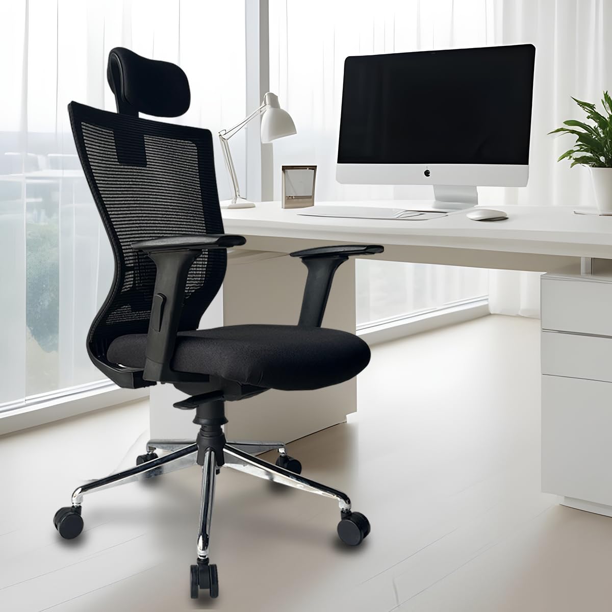 Kepler Brooks Office Chair | 3 Years Warranty | Chair for Office Work at Home, Ergonomic Chair, Diwali Gifts, 3D Arm, 1D Headrest & 2D Lumbar, Spine Support, Self Calibrating Mechanism (Nexa, Black) (B0D9QQ8KCH) Amazon Price History, Amazon Price Tracker