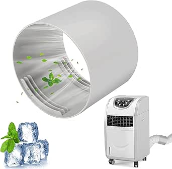 Flacher Abluftschlauch Adapter 130mm/150mm - Für Klimaanlagen Fenster