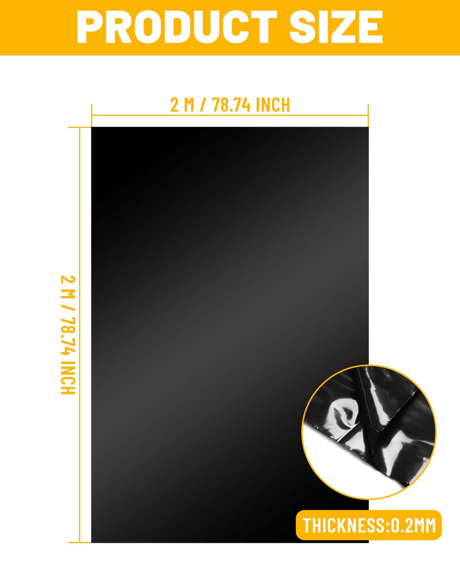 Telo per Laghetto Nero in PVC – Telo Laghetto – Fodera Laghetto Flessibile per Piscina Giardino per Laghettoi, Fontane, Giardini Acquatici e Cascate
