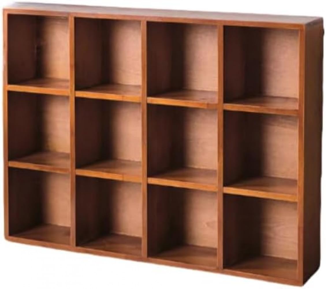 Amazon｜AOBOPO木製ウォールシェルフオープンシェルフ・格子棚