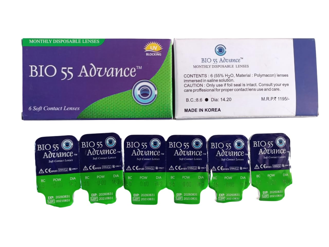 MD Style Bio 55 Advanced Clear Contact Lenses Monthly Disposable with Solution Kit (Pack of 6 Lens, -2.75, Diopters)-picture-25