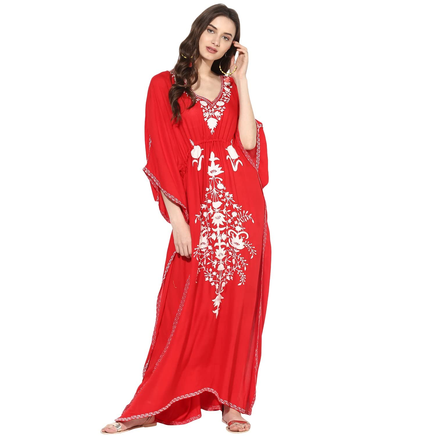 craftbazar Kashmiri Embroidered Rayon Kaftan-picture-49