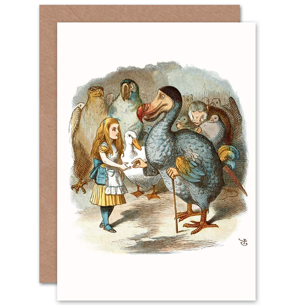 Wee Blue Coo Blue Wee Coo Painting Book Carrol Alice Wonderland Tenniel Dodo Art Greetings Card
