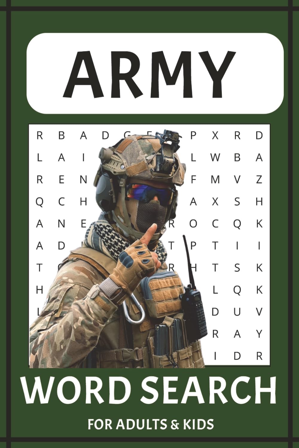 Army Word Search:: Word Searches with Easy to Read Print about Army, Weapons, Battle and More | 6x9 inches, 110 pages | 50+ Puzzles ... Gift for Vacations, Holidays and Free Times