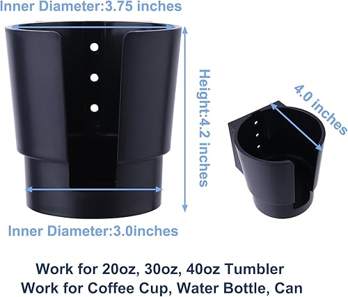 Miniatura 6 de Portavasos universal grande de montaje en pared, soporte de plástico resistente para bebidas para barco, automóvil, camión, caravana, autobús,