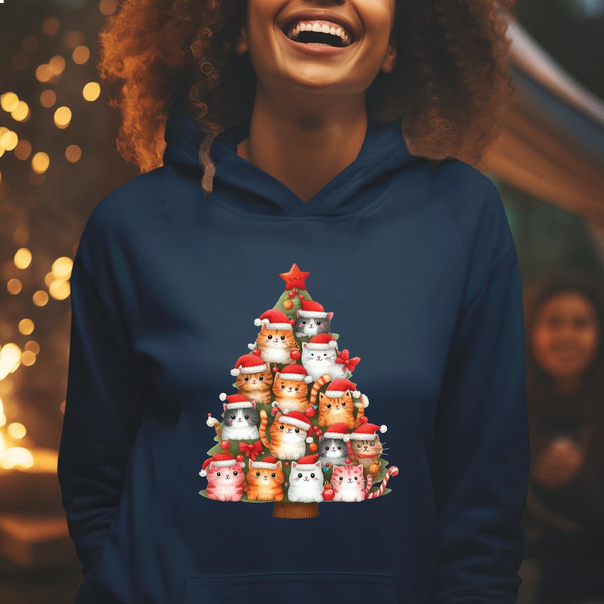 Gatto albero di Natale - Natale Natale Natale maglione