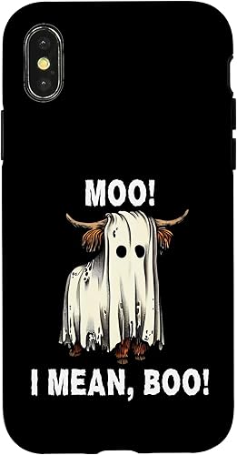 Miniatura 7 de Funda para iPhone 1212 Pro Funny Ghost Highland Cow Halloween Moo I Mean Boo para hombres y mujeres