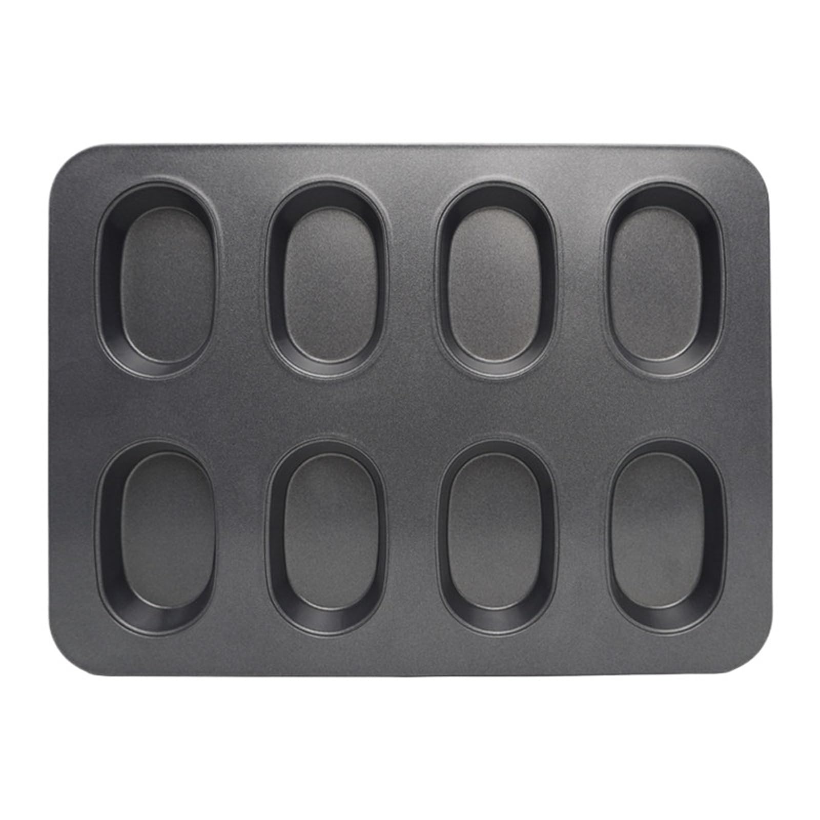 Molde Magdalenas Horno De Acero Al Carbono Con Divisores Ovalado Bandeja Para Hornear Brownie De Cocina Muffin Tray De 8 Cavidades Para Hornear