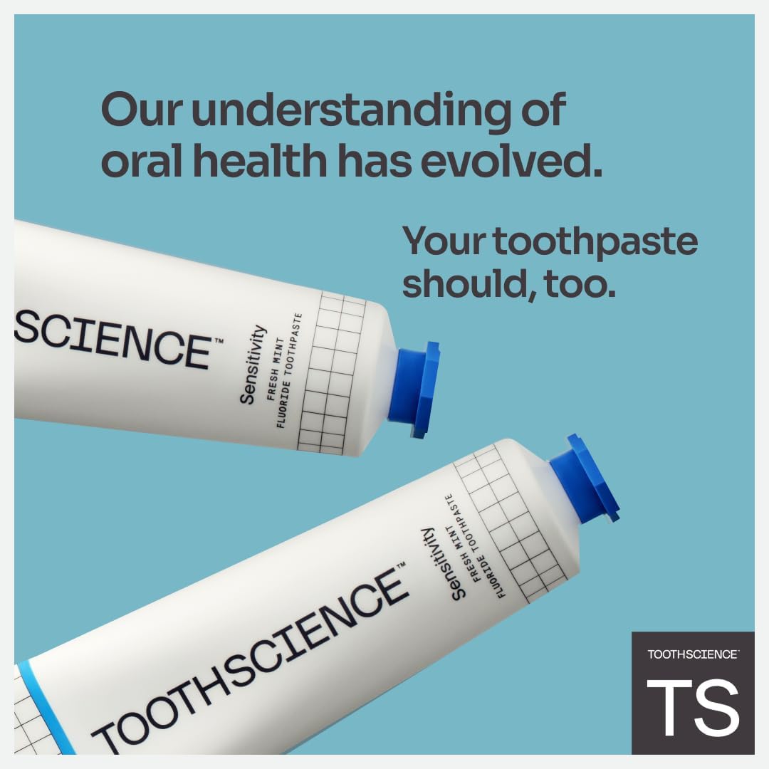 Sensitivity Toothpaste 5-in-1 Fluoride Formula Helps Relieve Sensitivity & Provides Cavity Protection, Naturally Flavored with Peppermint Oil, Free of Dyes & Alcohol (Fresh Mint, 3.4 oz) - Image 6