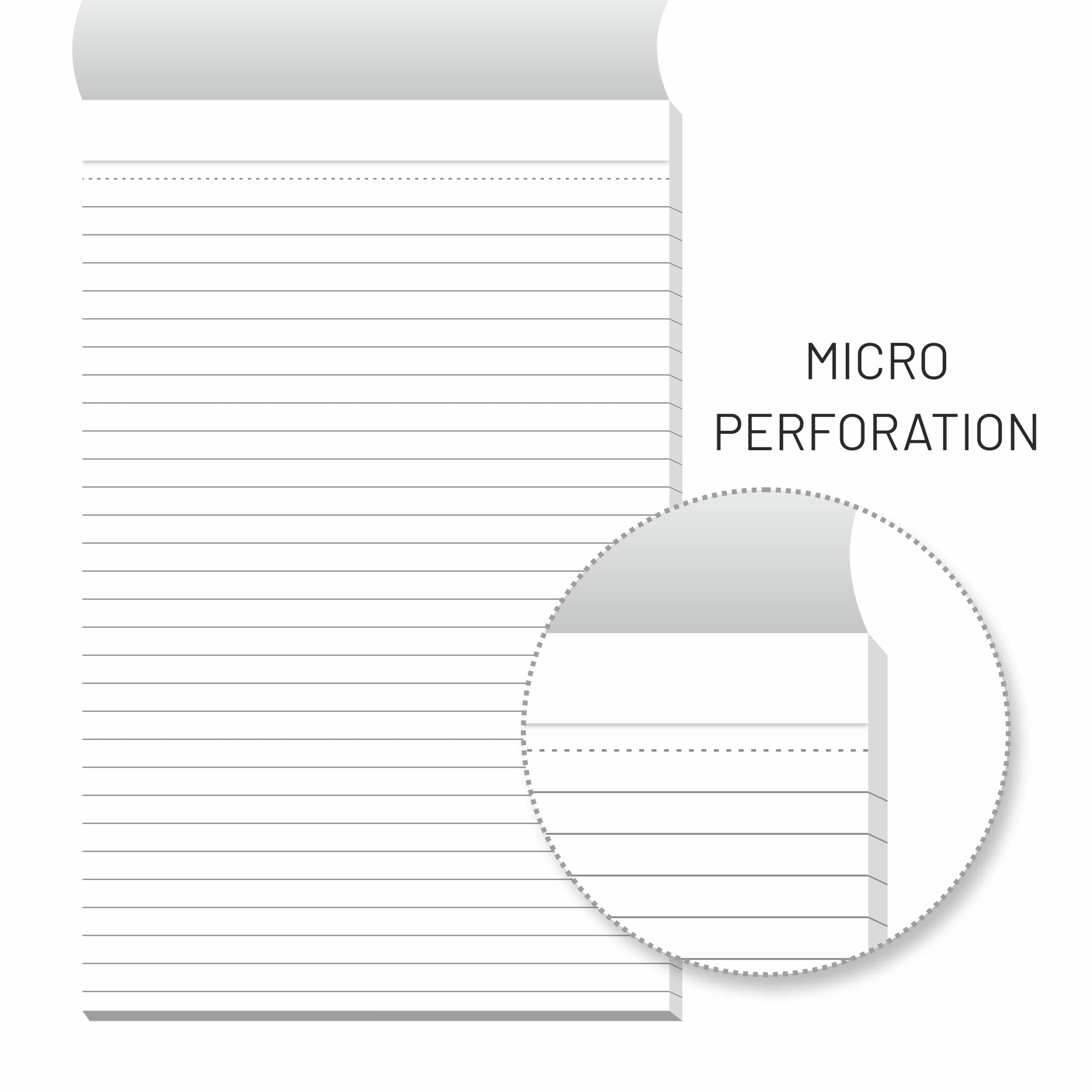 Anupam Blocco note da 17 x 25 cm, a righe, 100 fogli, quaderno micro perforato con dorso in materiale resistente antiruggine, per scuola, università, ufficio, affari (dimensioni: 3, confezione da 1)