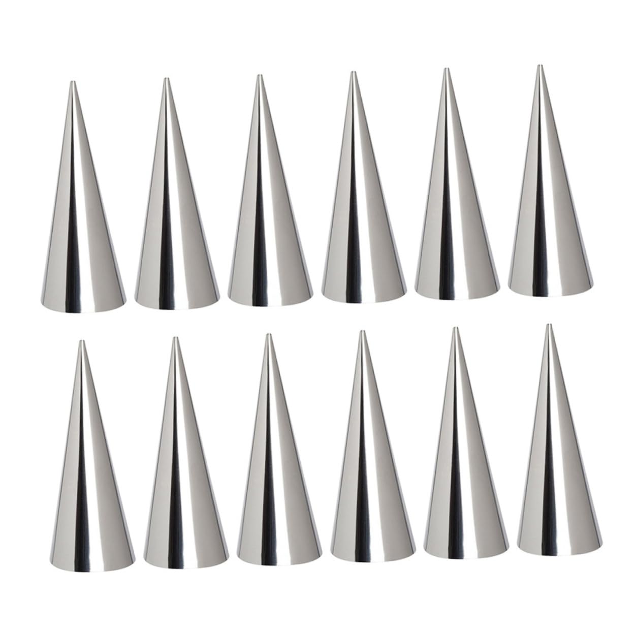 AUTSUPPL 30pcs Stainless Steel Croissant Cone Mold Shape Baking Mould Decorating Easy to Store for Croissants Cannoli and