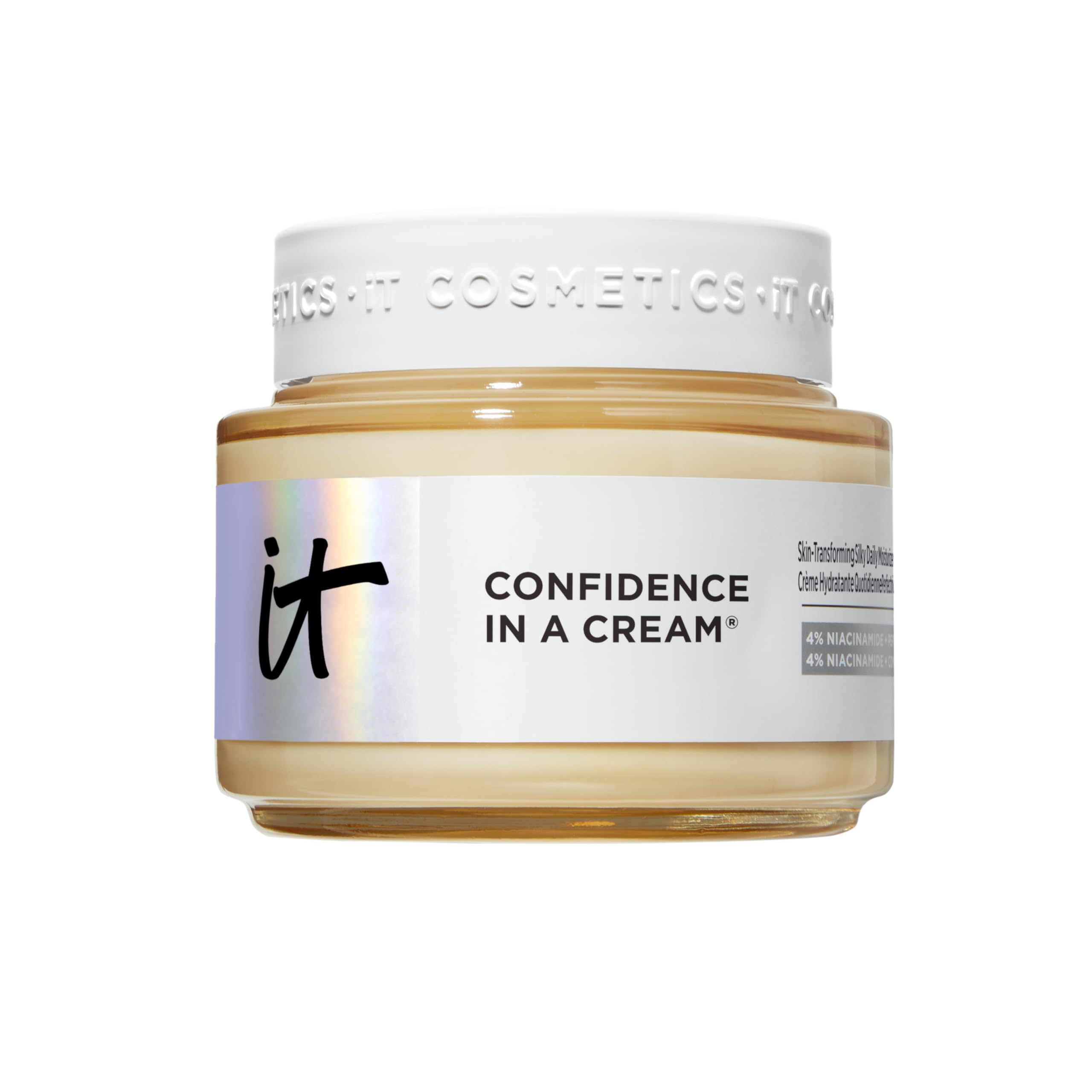 IT Cosmetics Confidence in a Cream, Feuchtigkeitsspendende Anti-Aging-Gesichtscreme zur Verbesserung der Hautstruktur, Gegen Falten und feine Linien, Für mehr Elastizität und Spannkraft