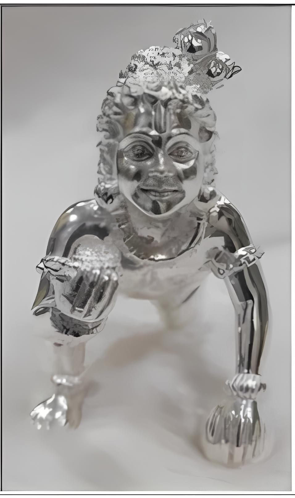 Statue Ladoo Gopal en argent pour espace de méditation et yoga chez soi