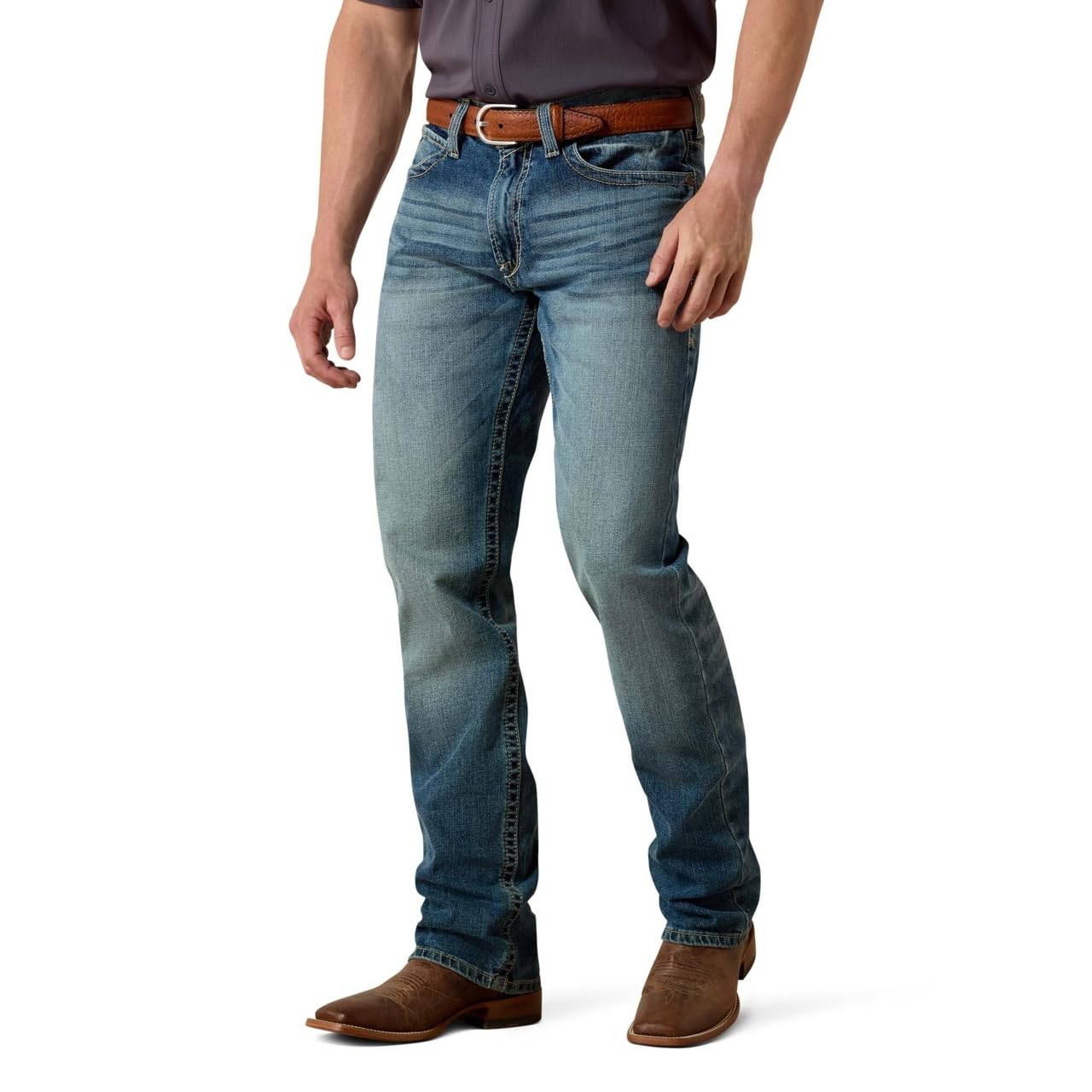 Ariat Men's M4 Low Rise Stretch Stockton Stackable Straight Leg