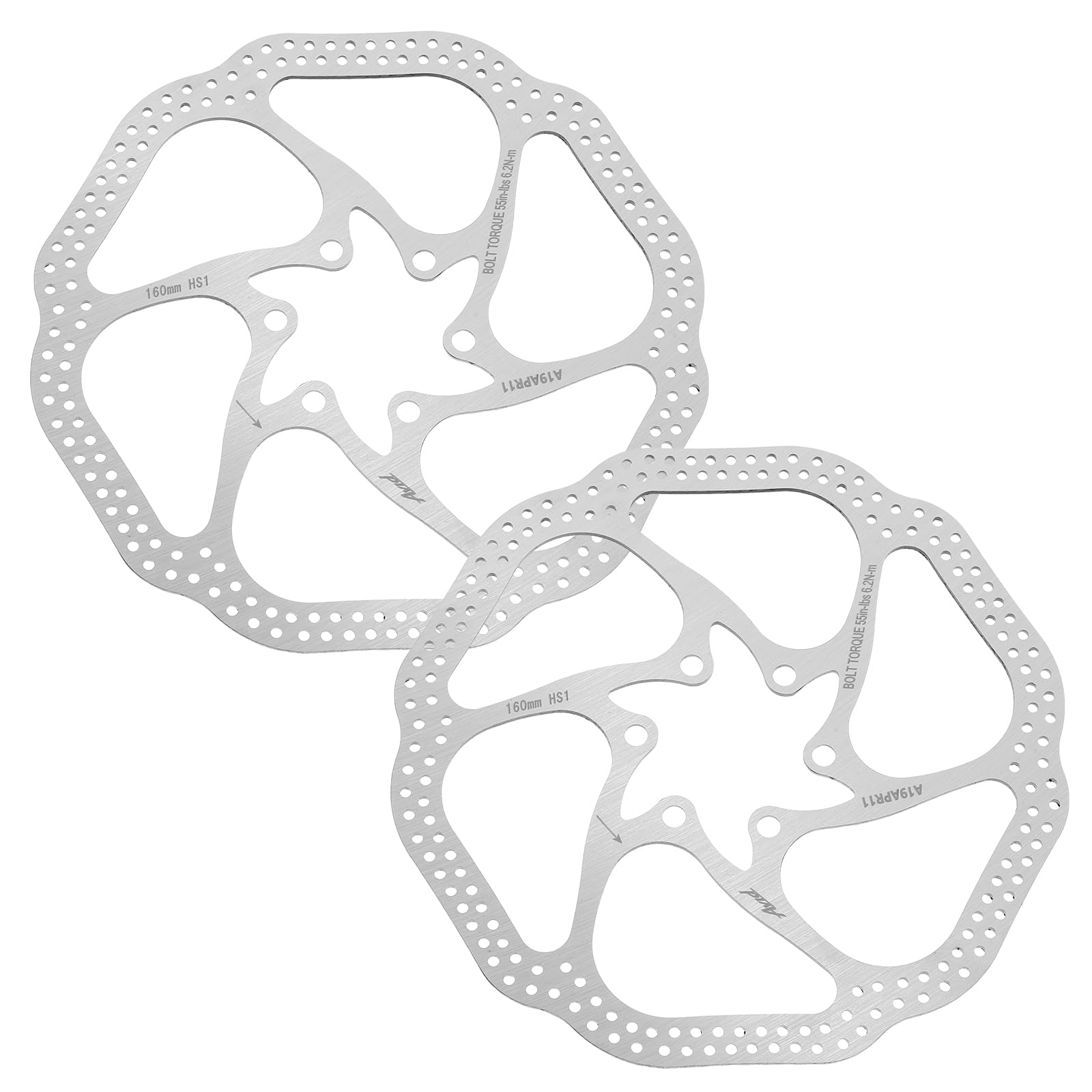 Disques De Frein Vélo GOIYZTTR 160mm Acier Inoxydable - Lot De 2 Avec Vis - Pour VTT Et Route