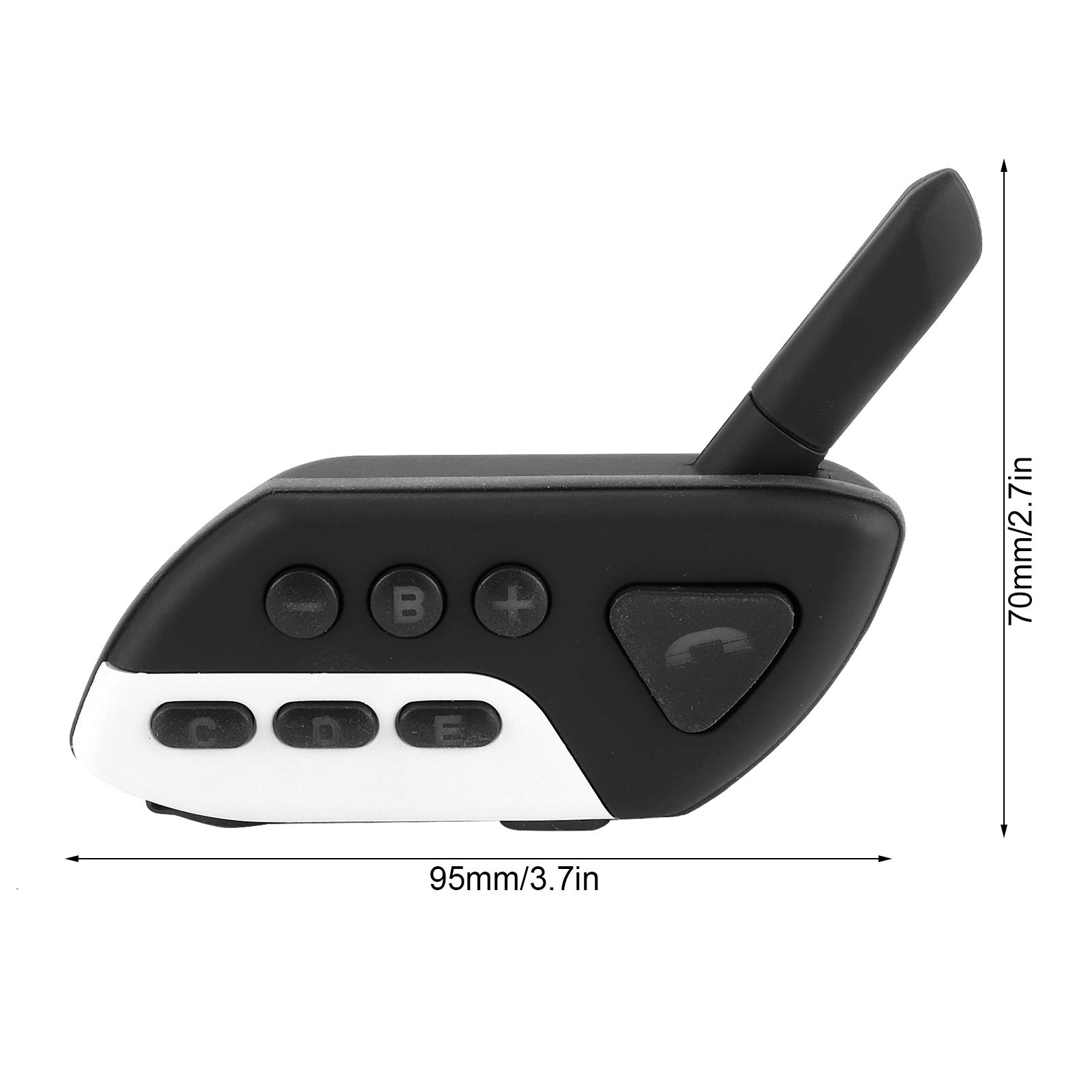 interfono Bluetooth per casco moto per guida di gruppo, cuffie di comunicazione wireless per 5 persone con riduzione del rumore, audio chiaro fino a 120 km/h, accoppiamento (Bianca)