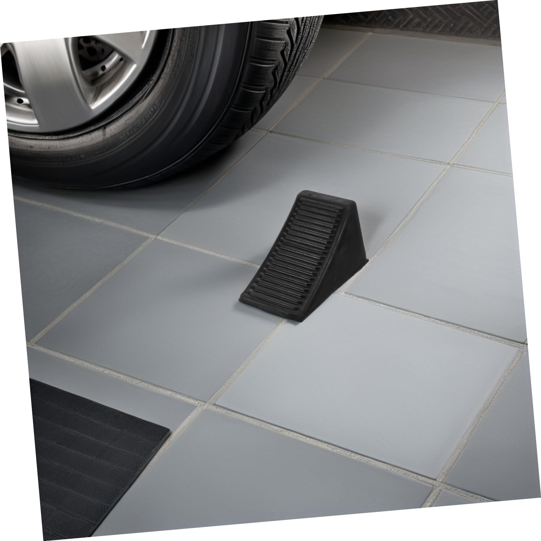 2stücke Reifenkeile für Auto Gummi-radstopper für Garage Parkbordstein Antirutschmatte für Bodenparken Gummiparkblock