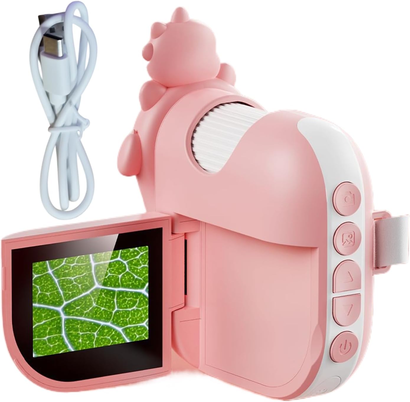 子供用顕微鏡,子供用顕微鏡, 8 LED ライト付き 1000X 倍率漫画デジタル顕微鏡, 2 インチ LCD スクリーン恐竜ディス