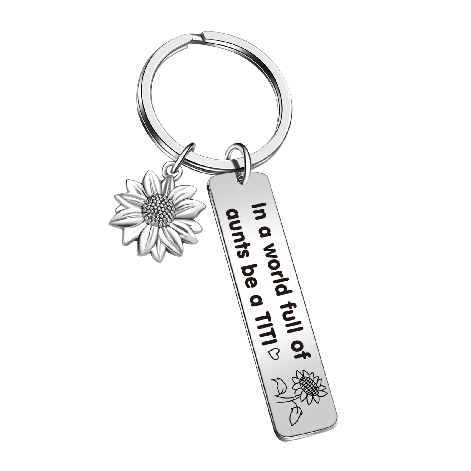 Titi Gifts Aunt Keychain Titi Auntie Mothers Day Birthday Keychain Best Aunt Ever Gifts