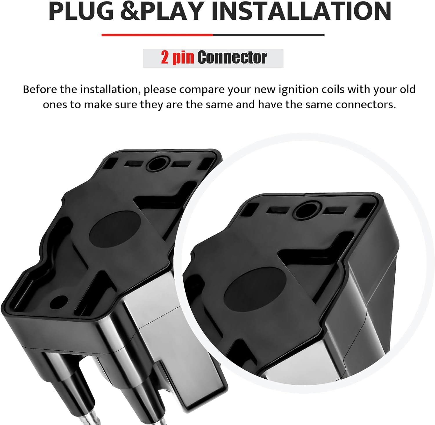 Ignition Coil Pack Spark Plug fit for 3.8L V6 1989-2005 Buick LeSabre Park Avenue Century Regal LaCrosse, Chevy Impala Monte Carlo Lumina Camaro Malibu, Pontiac Grand Prix Am Bnnville Oldsmobile