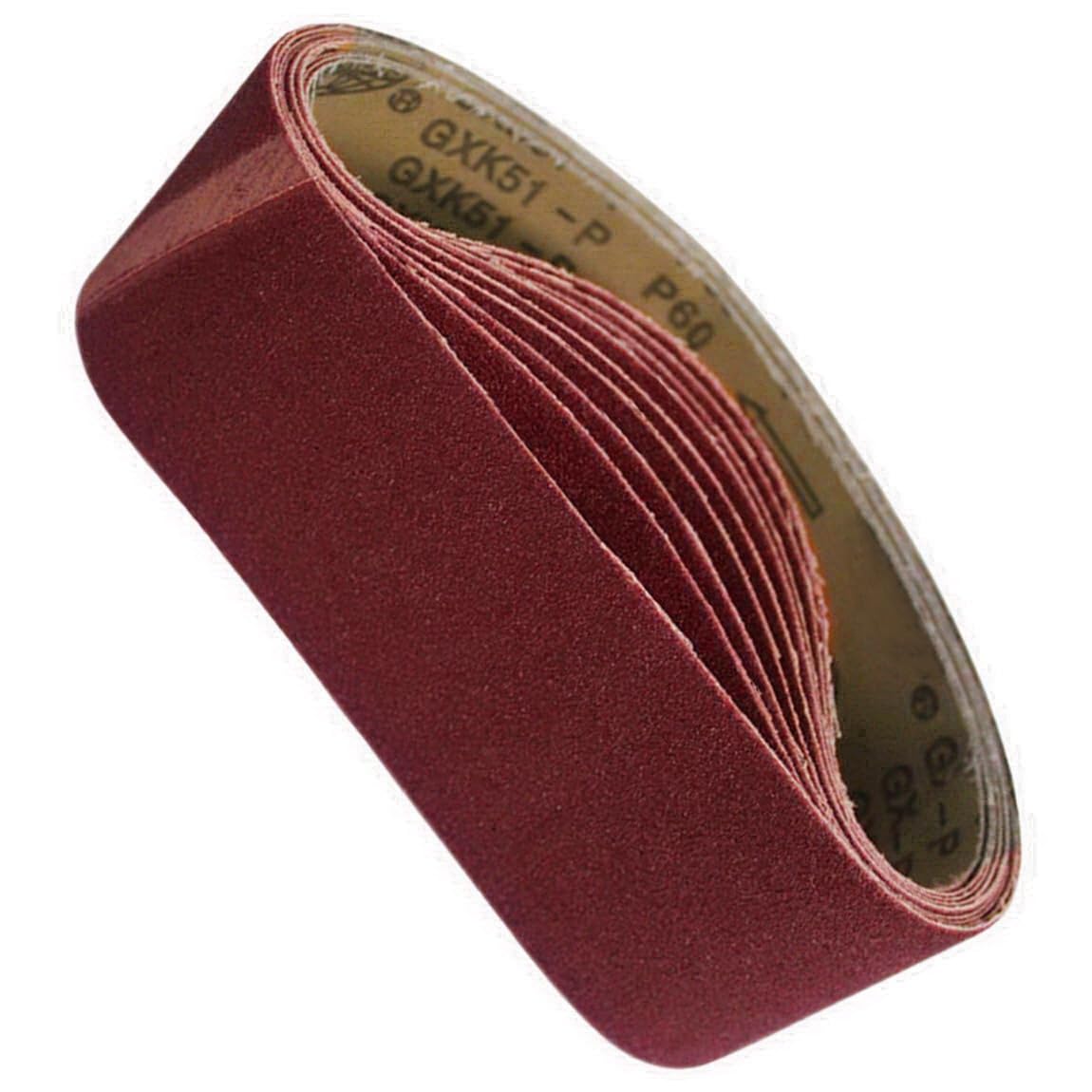Sanding Tapes 3" x 21"Sanding Belts,10-Pack Grits 60#~800# Size 75mmx533mm Derusting Sanding Aluminum Oxide Sanding Belts (#600-10PCS)