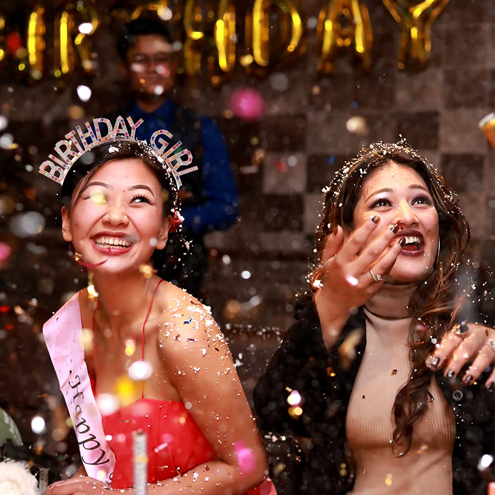 AOPRIE Diadema barocco di compleanno per ragazze, per donne e ragazze, corona da principessa, con strass, accessorio per compleanno
