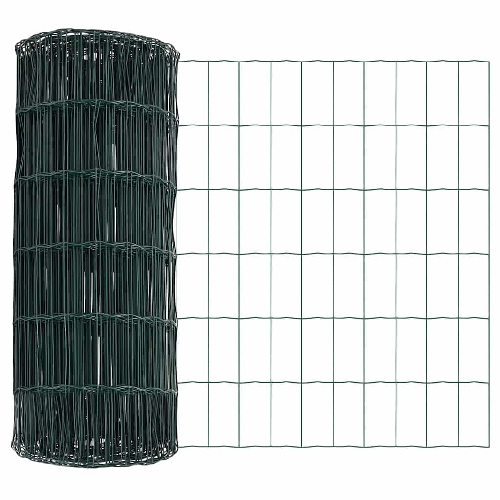 Gartenzaun Grün 250x80 cm PVC-Eisen Modernes Design Robuste Zaunelemente als Sichtschutz Balkon Garten für Hunde Haustier und Outdoor-Bereich