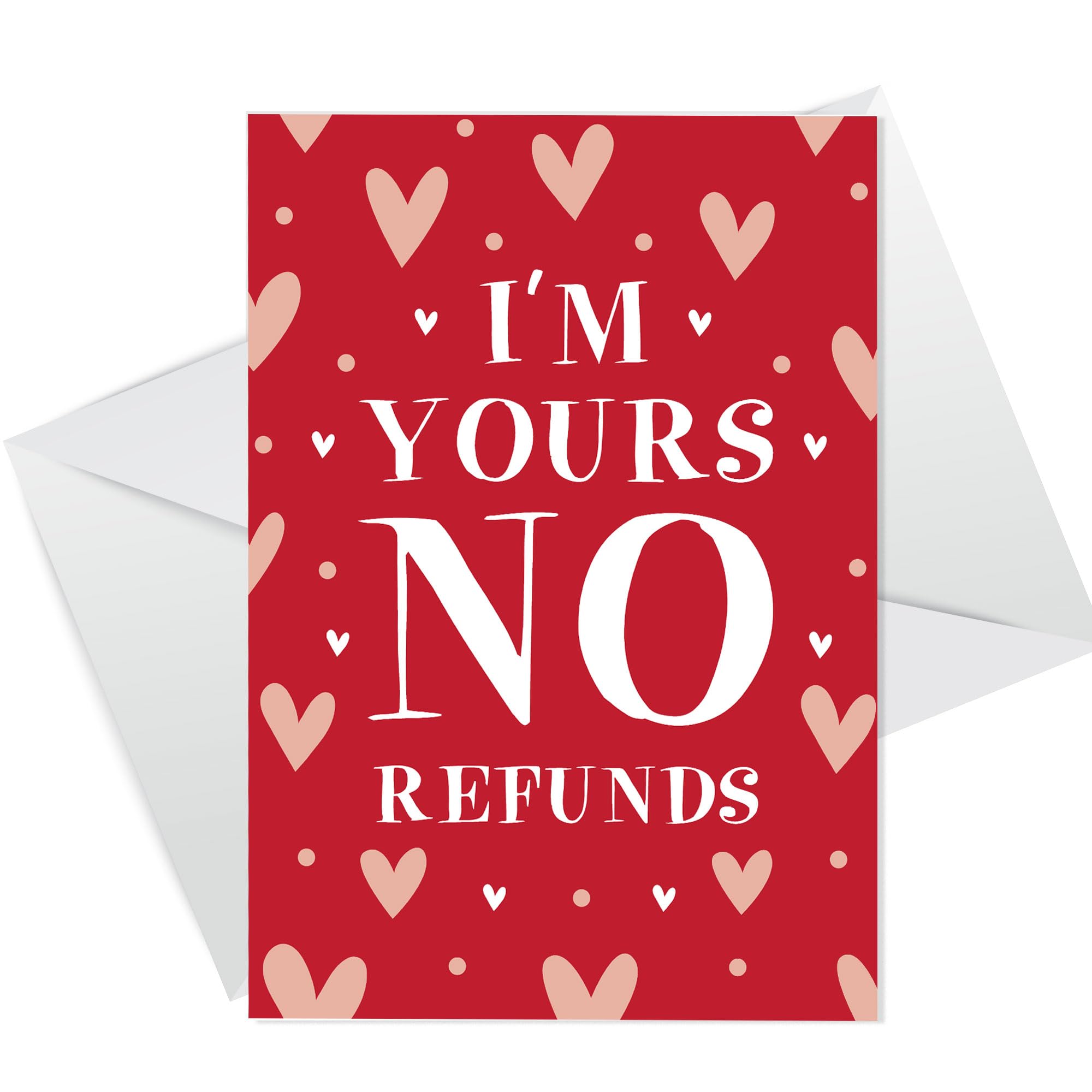 RED OCEAN Anniversary Card – I’m Yours Funny Card for Wife, Husband, Boyfriend Girlfriend, Valentines Day Card with White Envelope – Blank Interior for Custom Message