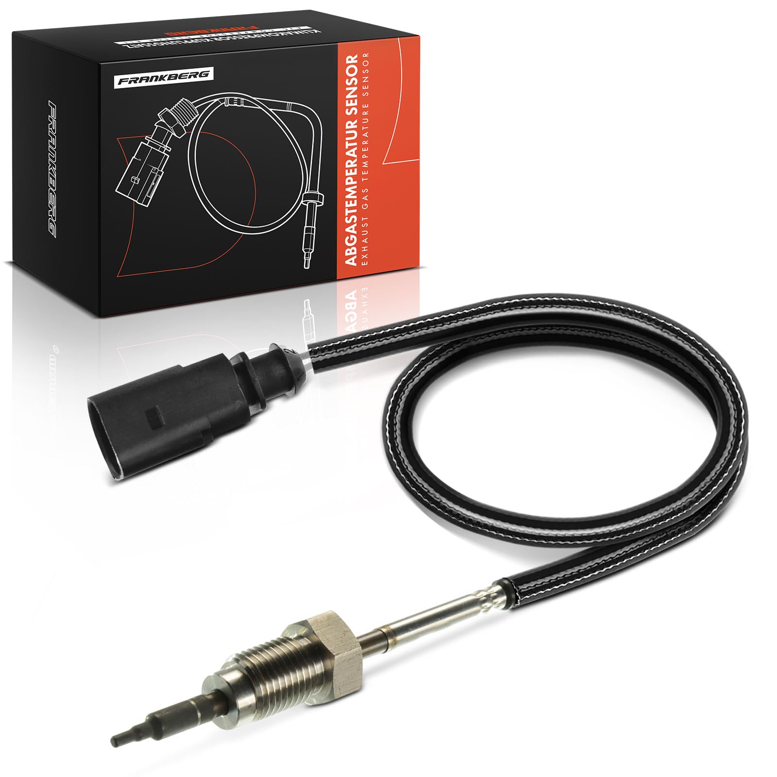 Frankberg Sensore temperatura gas di scarico 2-Poli Compatibile con Multiva.n V 7EF 7EM 7EN 7HF 7HM 7HN Transporter V Bus 7EB 7EJ 7HB 7HJ Touare.g 7L6 7L7 7LA Transporter V Pianale/Telaio 070906088AC
