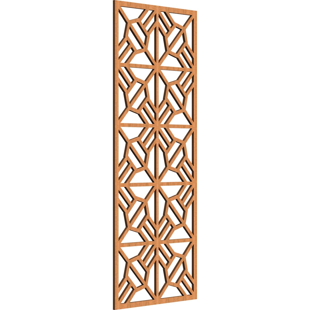Auburn Decorative Pierced Fretwork Wood Wall Panels, 15 3/8"W x 39 3/8"H x 1/4"T, Cherry