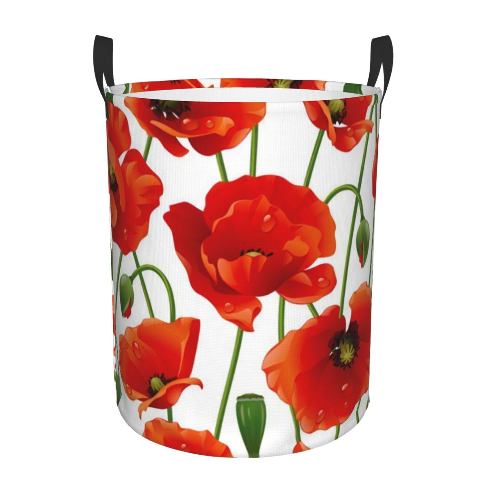 M Circular Hamper flower Print Storage Basket for Home