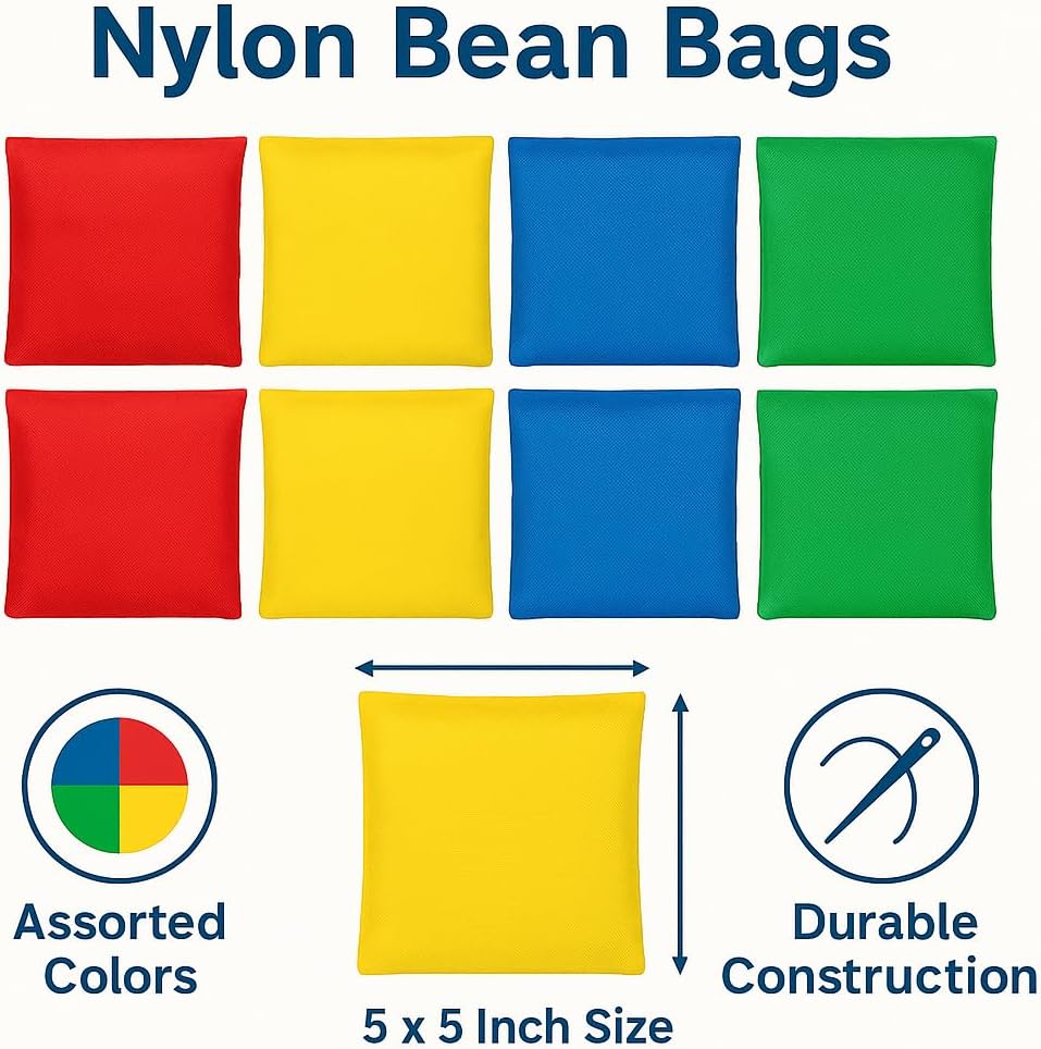 Oojami Nylon Bean Bags Toy Assorted (5 Inches by 5 Inches, 12 Piece) : Toys & Games