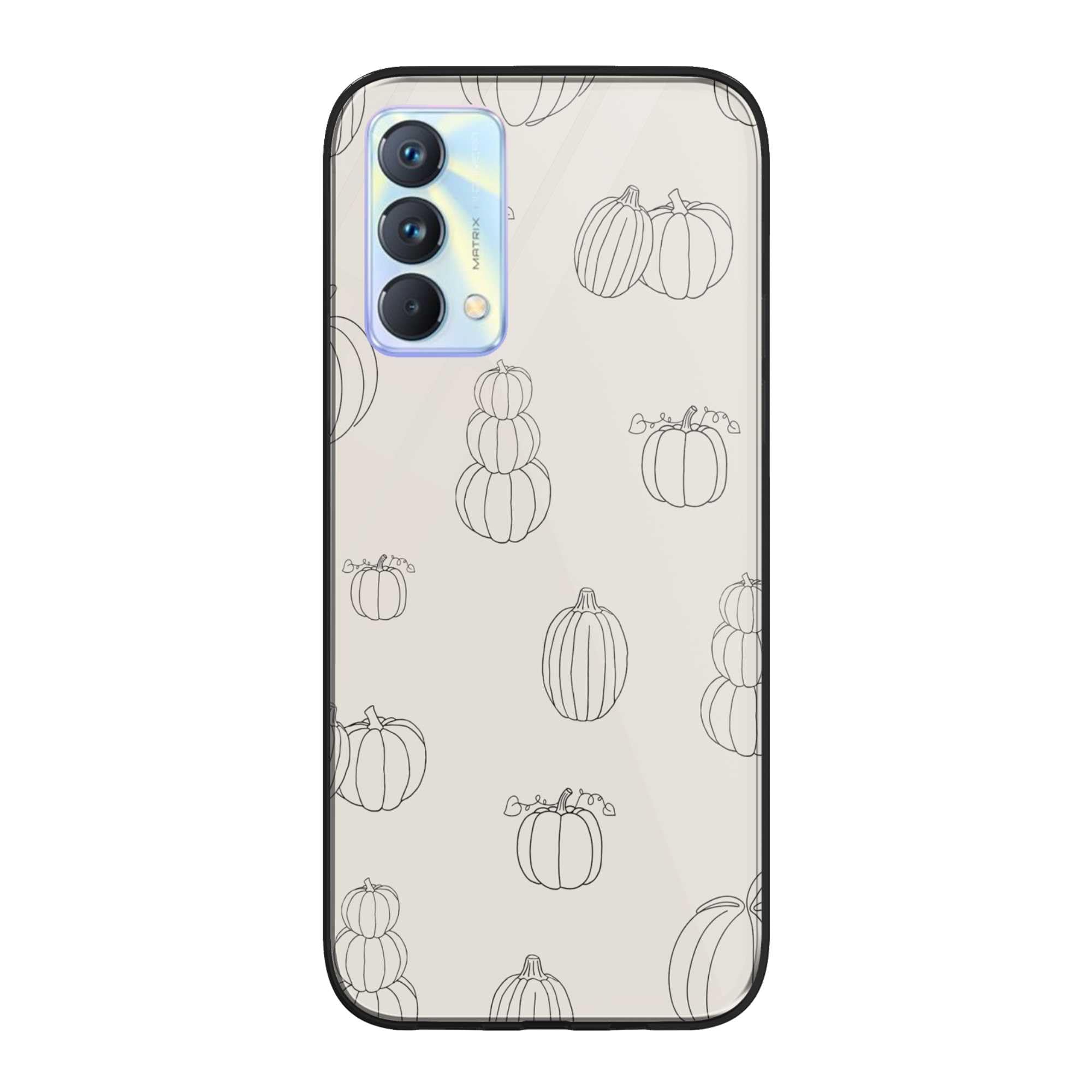 NDCOM for Realme GT Master Edition Back Cover, Durable Realme GT Master Edition Phone Cover, Sleek Realme GT Master Edition Cover for Enhanced Protection Pumpkins Fall Printed Glass Case